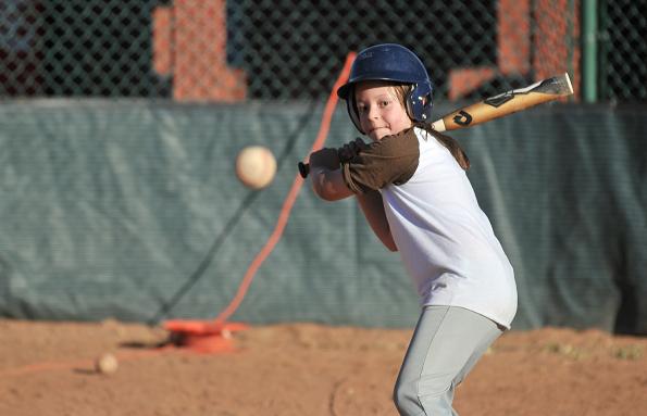 Micha Johnson, 9, waits for a pitch during batting practice June 12 at Posse Grounds Park in West Sedona. Johnson and the Sedona Minors All-Stars baseball team begins play in the District 10 Arizona Little League Minors All-Stars Tournament on Saturday, June 23, in Williams.