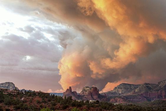 “Beauty Rising from the Ashes” is a photograph by professional Sedona landscape photographer Susie Reed, shot as smoke from the 21,227-acre Slide Fire rose high above Sedona on May 25. “Beauty Rising from the Ashes” is a photograph by professional Sedona landscape photographer Susie Reed, shot as smoke from the 21,227-acre Slide Fire rose high above Sedona on May 25.