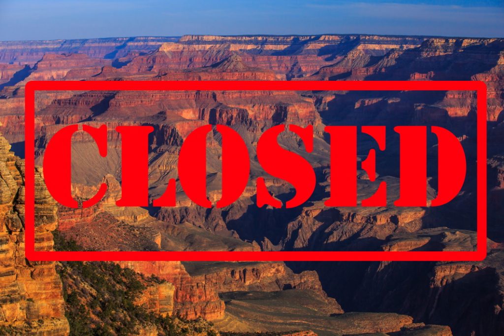 Grand Canyon National Park is now closed Sedona Red Rock News